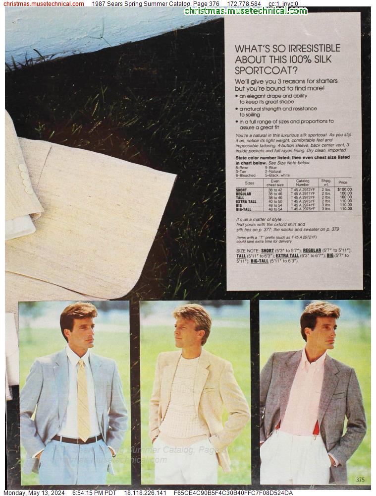 1987 Sears Spring Summer Catalog, Page 376