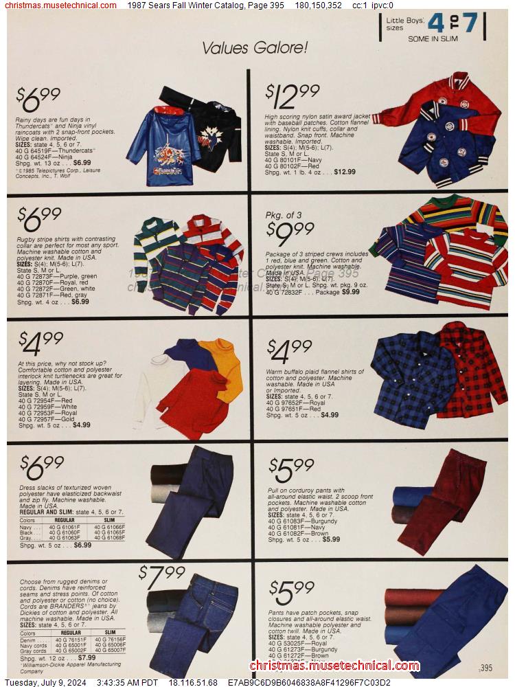 1987 Sears Fall Winter Catalog, Page 395