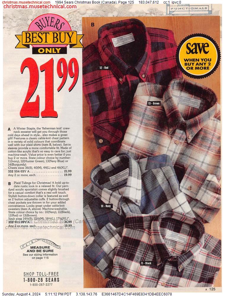 1994 Sears Christmas Book (Canada), Page 125