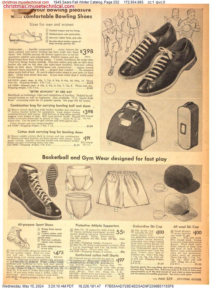 1945 Sears Fall Winter Catalog, Page 252