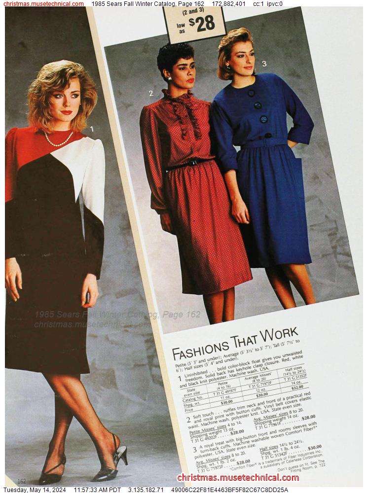 1985 Sears Fall Winter Catalog, Page 162