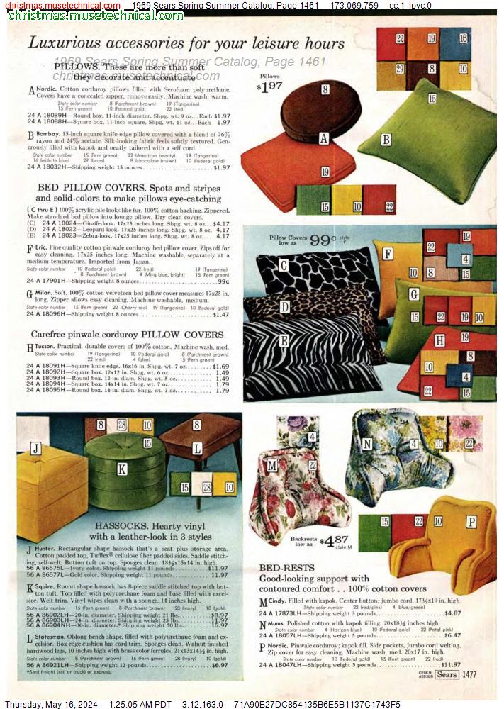 1969 Sears Spring Summer Catalog, Page 1461