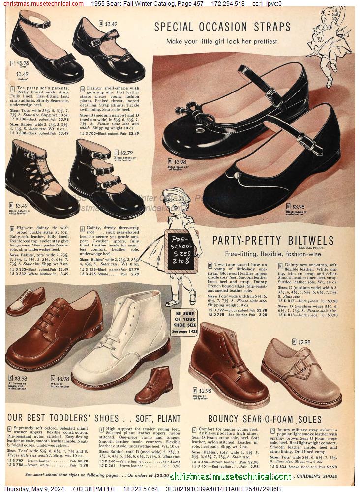 1955 Sears Fall Winter Catalog, Page 457