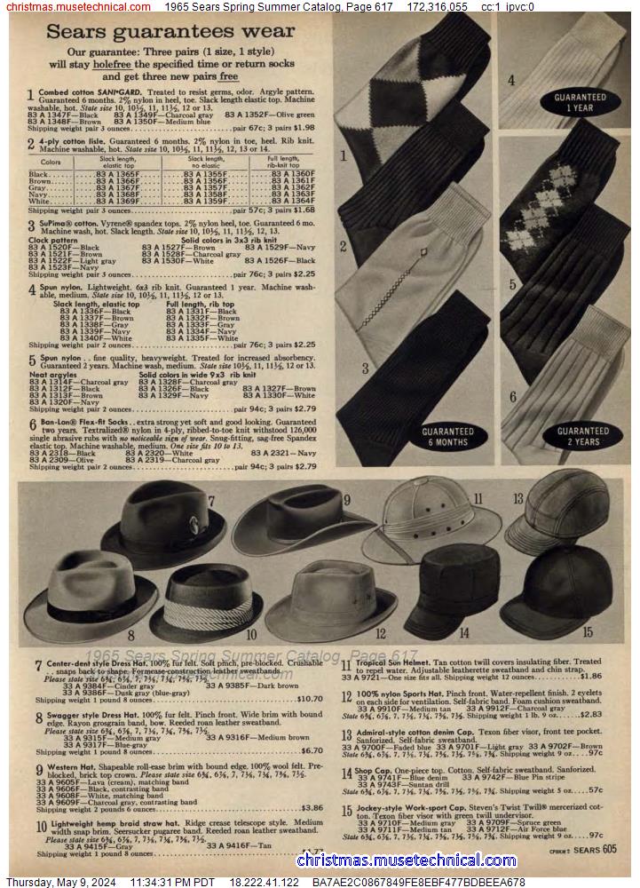 1965 Sears Spring Summer Catalog, Page 617