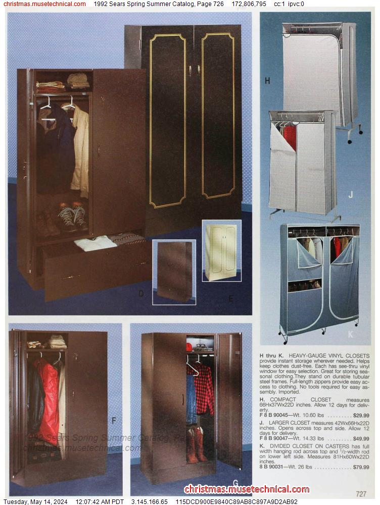 1992 Sears Spring Summer Catalog, Page 726