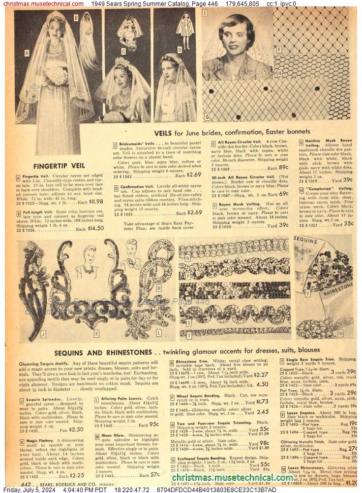 1949 Sears Spring Summer Catalog, Page 446