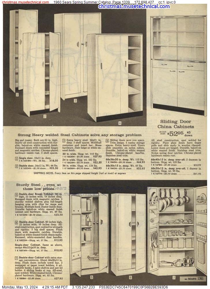 1960 Sears Spring Summer Catalog, Page 1339