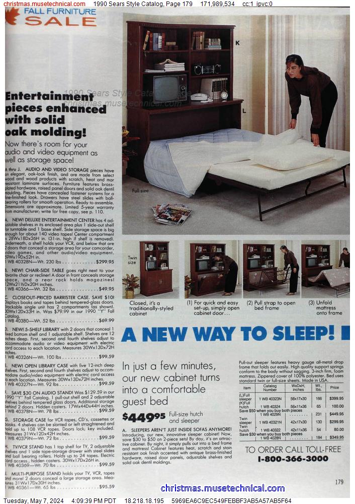 1990 Sears Style Catalog, Page 179