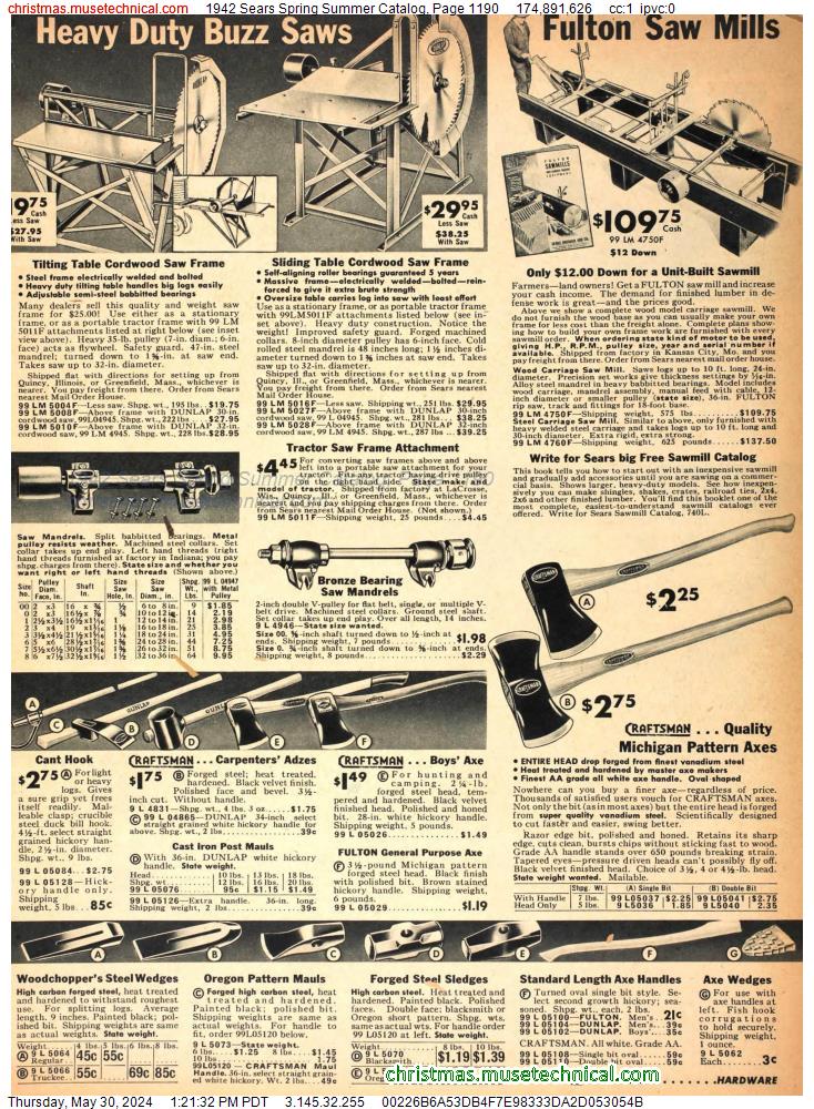 1942 Sears Spring Summer Catalog, Page 1190
