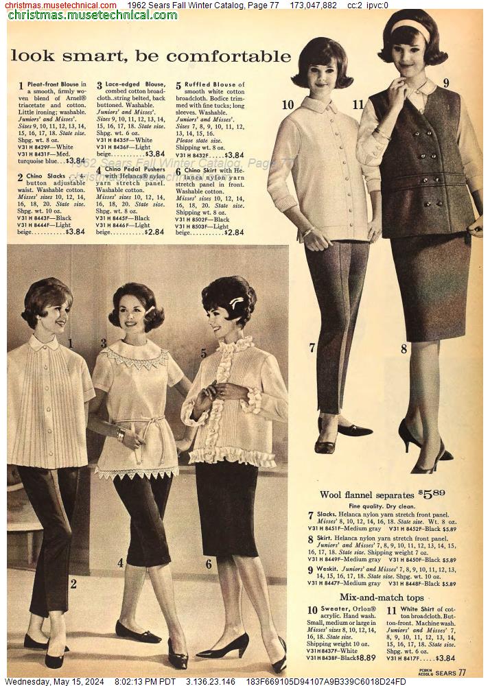 1962 Sears Fall Winter Catalog, Page 77