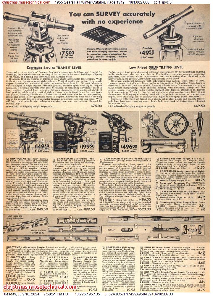 1955 Sears Fall Winter Catalog, Page 1342