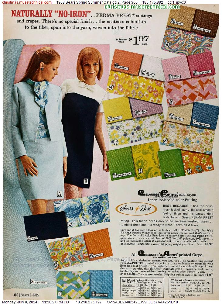 1968 Sears Spring Summer Catalog 2, Page 306