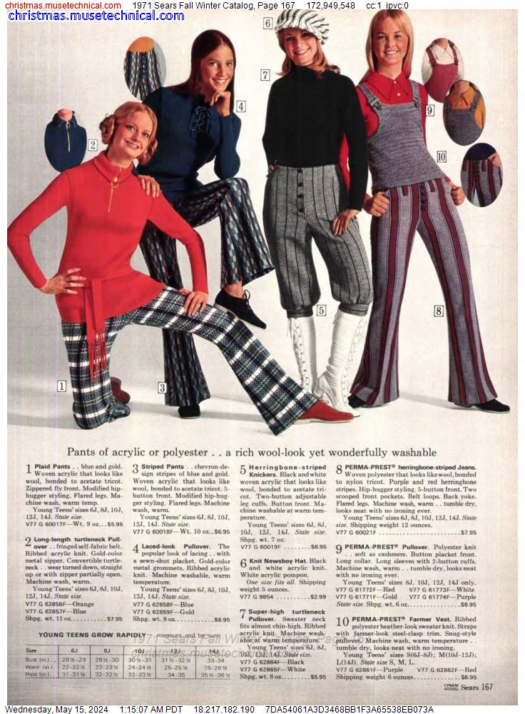 1971 Sears Fall Winter Catalog, Page 167
