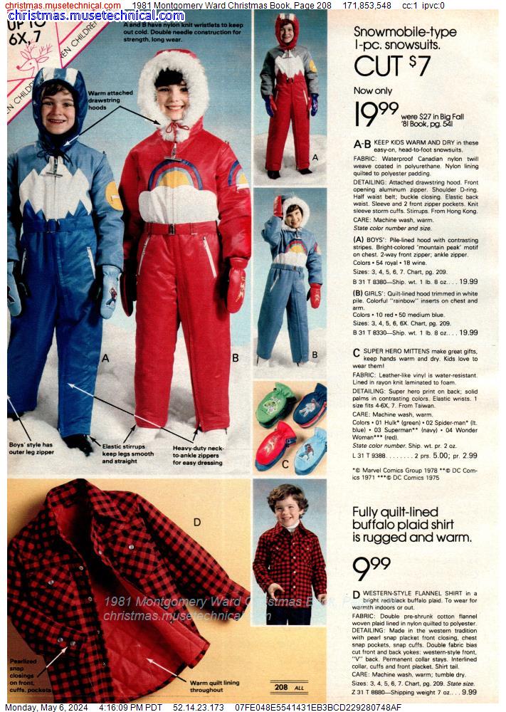 1981 Montgomery Ward Christmas Book, Page 208