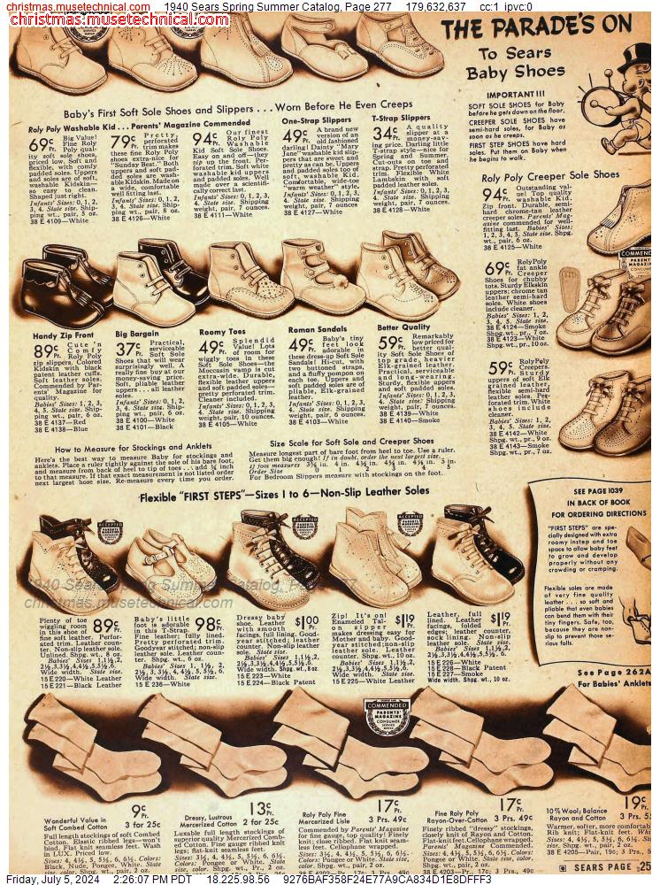 1940 Sears Spring Summer Catalog, Page 277