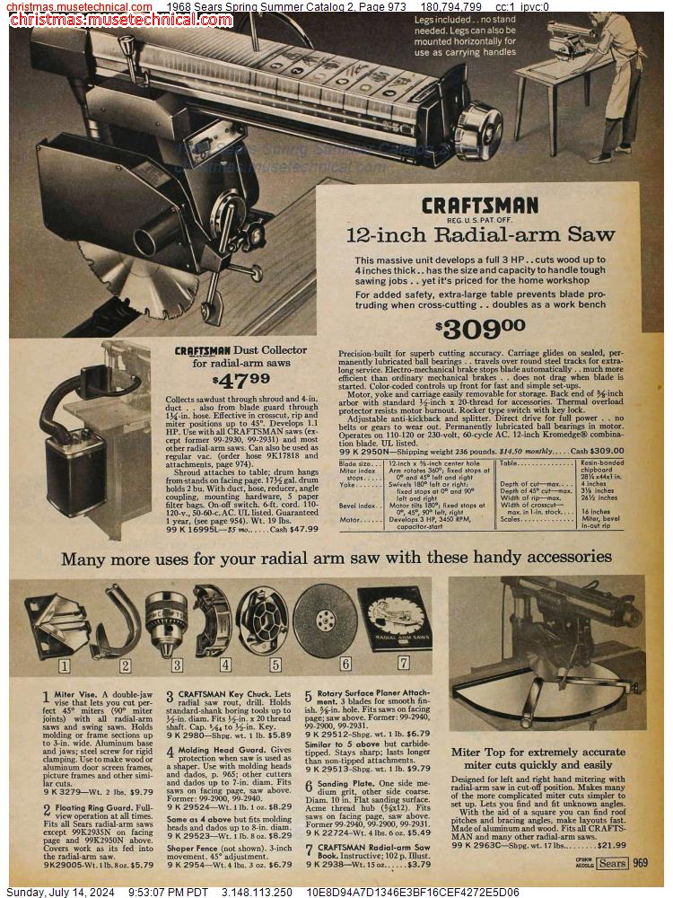 1968 Sears Spring Summer Catalog 2, Page 973