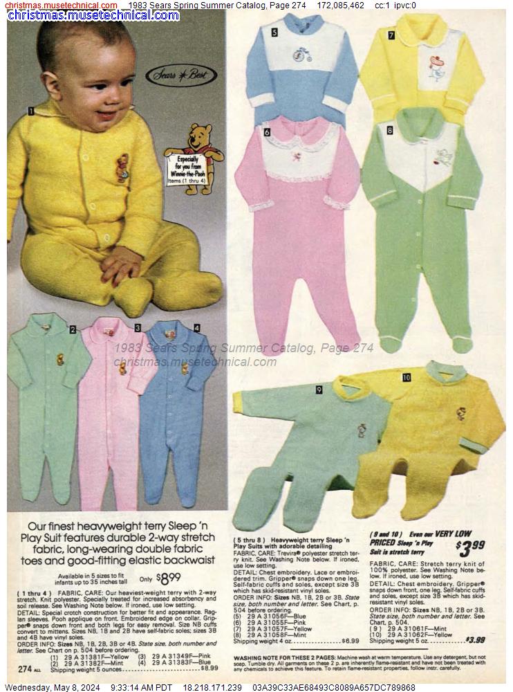 1983 Sears Spring Summer Catalog, Page 274