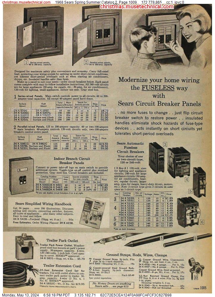 1968 Sears Spring Summer Catalog 2, Page 1009