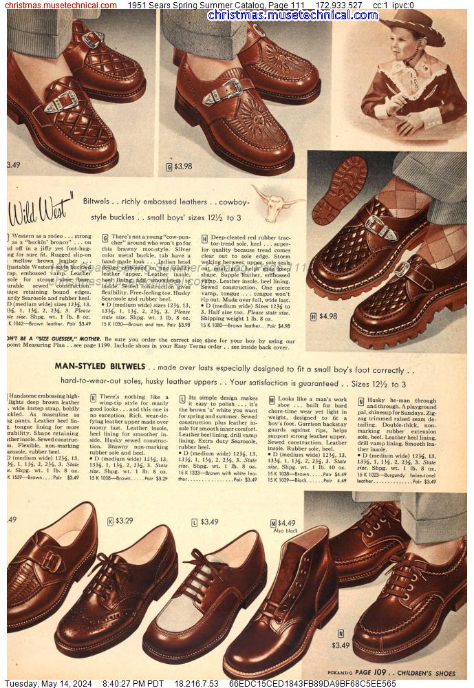 1951 Sears Spring Summer Catalog, Page 111