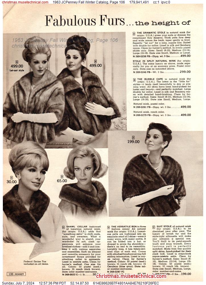 1963 JCPenney Fall Winter Catalog, Page 106