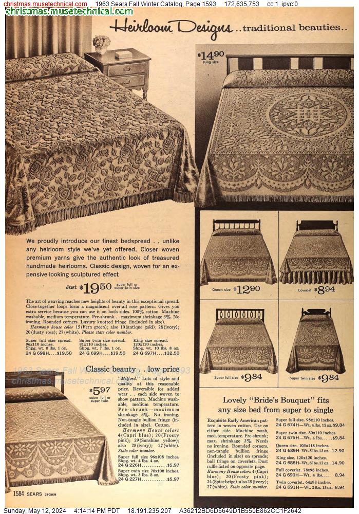 1963 Sears Fall Winter Catalog, Page 1593