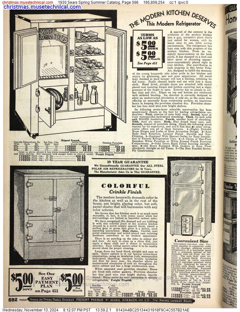 1930 Sears Spring Summer Catalog, Page 596