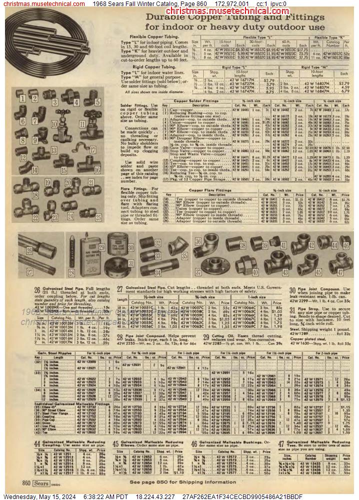 1968 Sears Fall Winter Catalog, Page 860