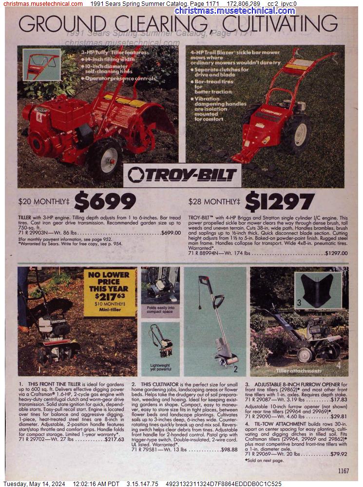 1991 Sears Spring Summer Catalog, Page 1171