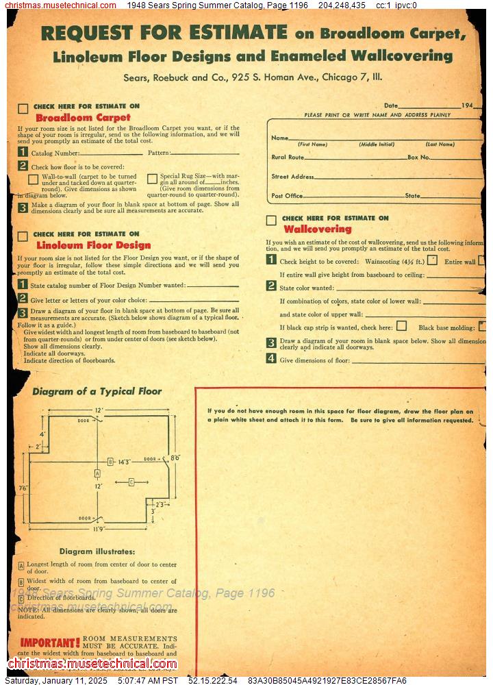 1948 Sears Spring Summer Catalog, Page 1196