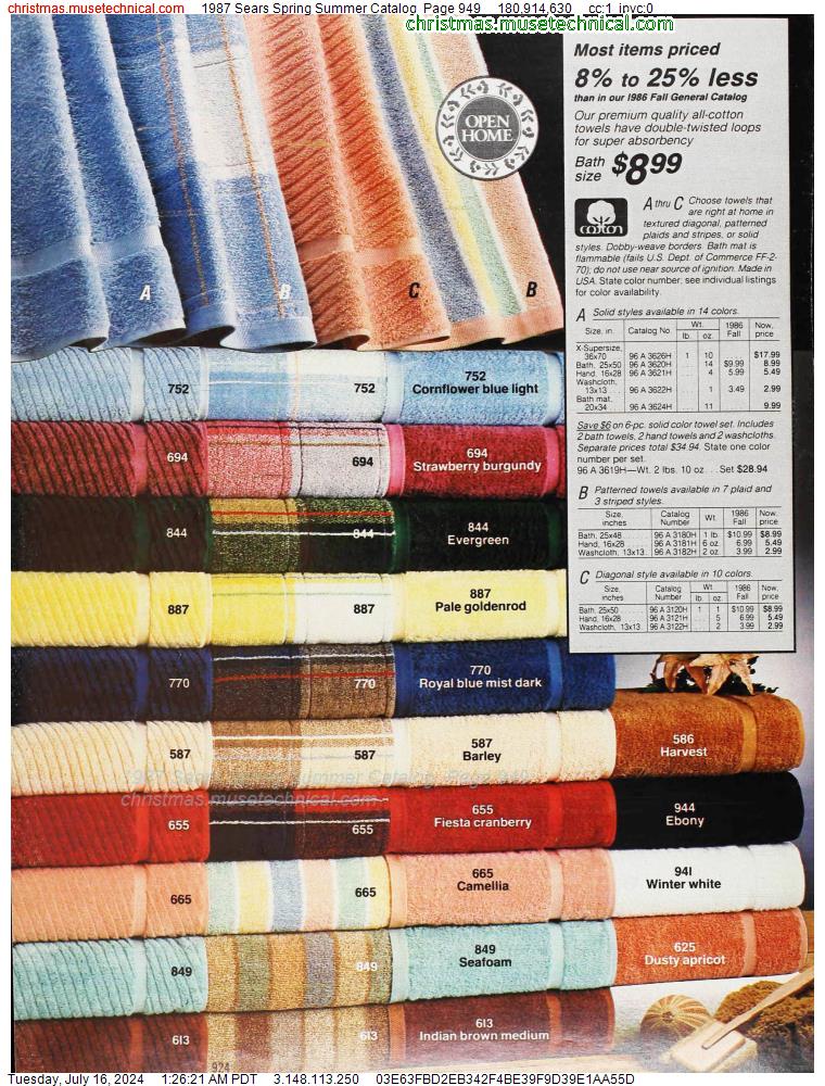 1987 Sears Spring Summer Catalog, Page 949