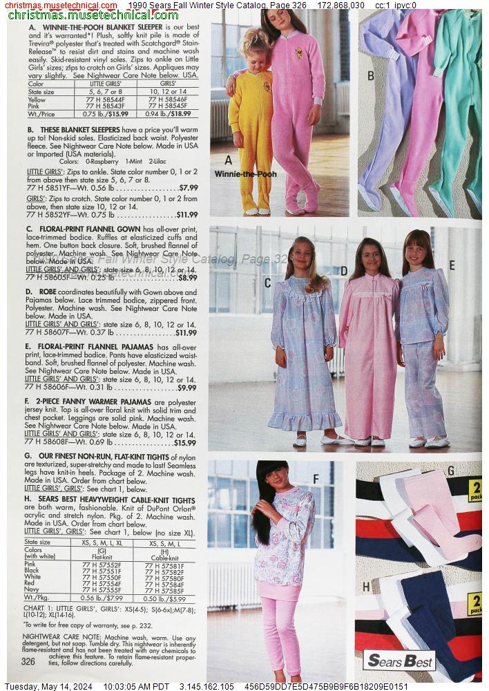1990 Sears Fall Winter Style Catalog, Page 326