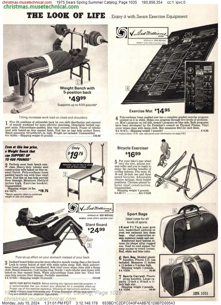 1975 Sears Spring Summer Catalog, Page 1035
