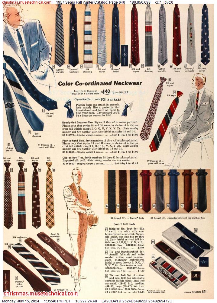 1957 Sears Fall Winter Catalog, Page 640