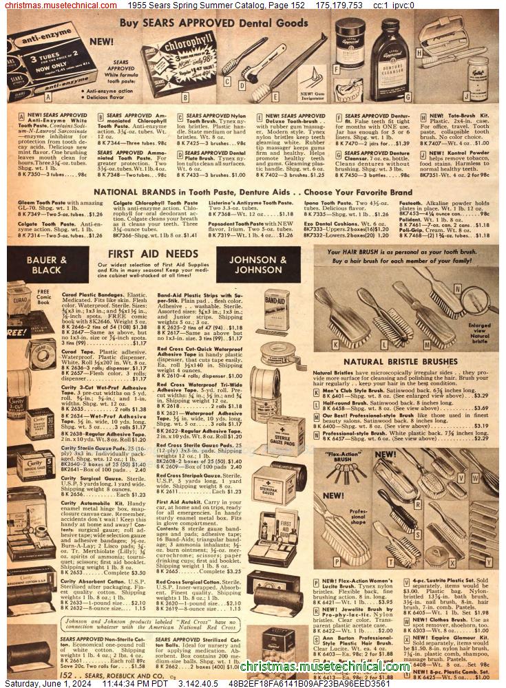 1955 Sears Spring Summer Catalog, Page 152