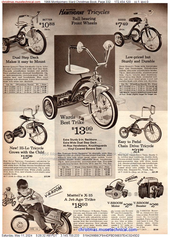 1966 Montgomery Ward Christmas Book, Page 332