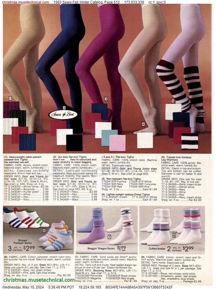 1983 Sears Fall Winter Catalog, Page 512