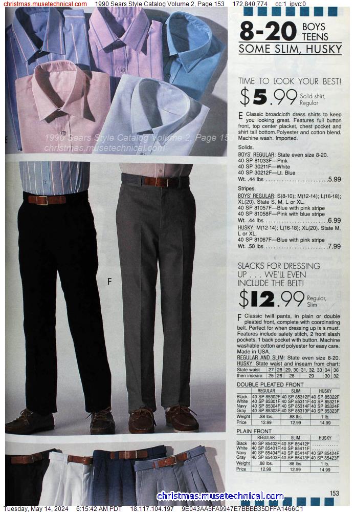 1990 Sears Style Catalog Volume 2, Page 153