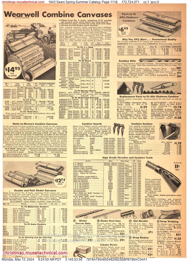 1943 Sears Spring Summer Catalog, Page 1118