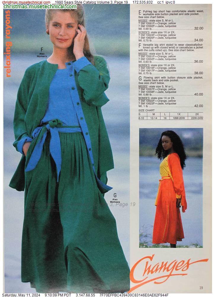 1990 Sears Style Catalog Volume 3, Page 19