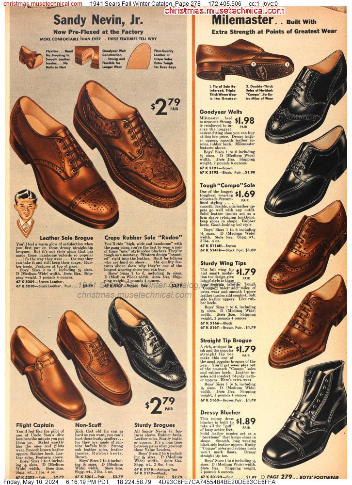 1941 Sears Fall Winter Catalog, Page 278