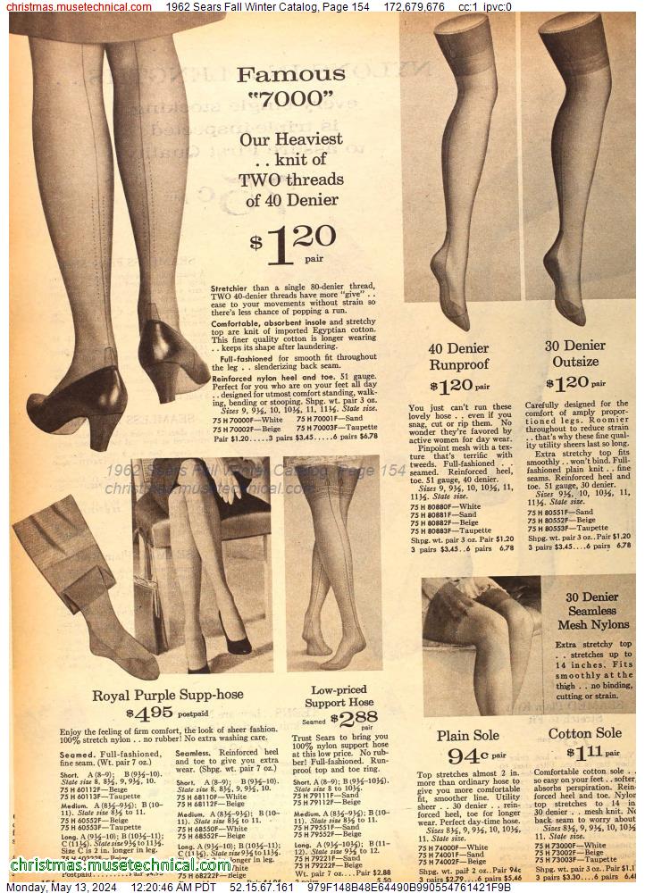 1962 Sears Fall Winter Catalog, Page 154