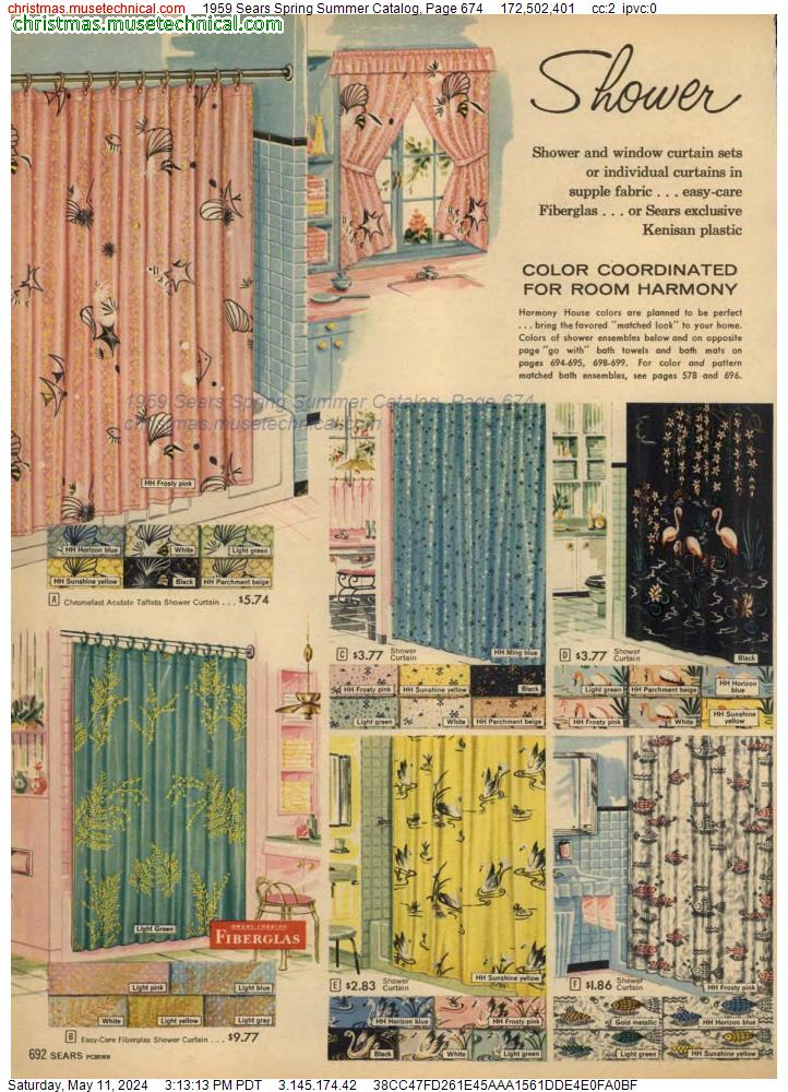 1959 Sears Spring Summer Catalog, Page 674