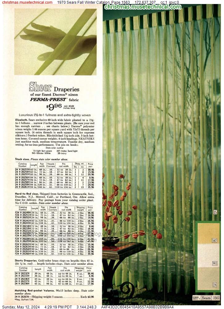 1970 Sears Fall Winter Catalog, Page 1563