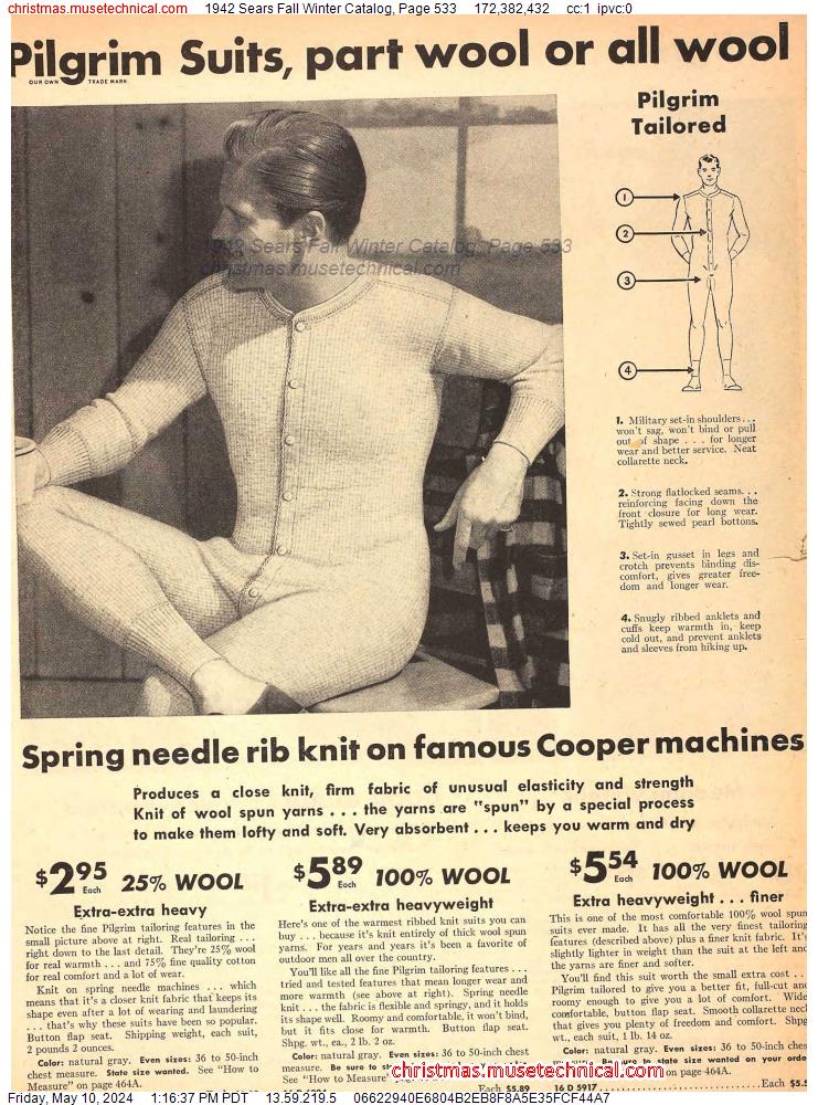 1942 Sears Fall Winter Catalog, Page 533