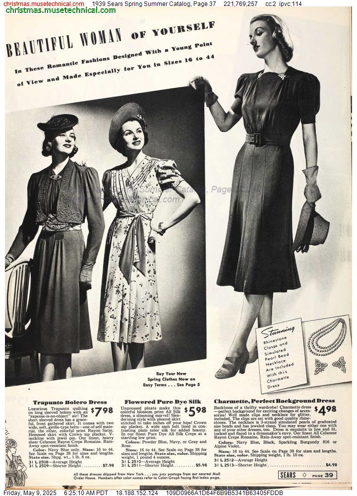 1939 Sears Spring Summer Catalog, Page 37