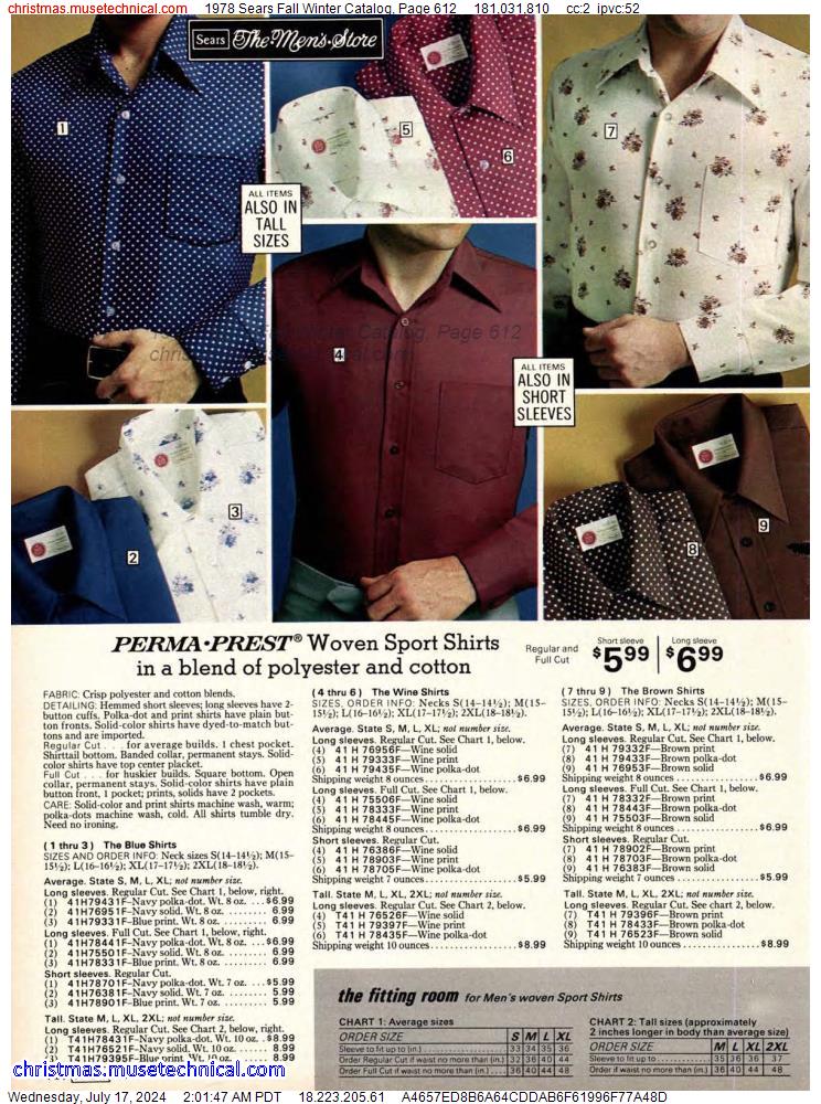 1978 Sears Fall Winter Catalog, Page 612
