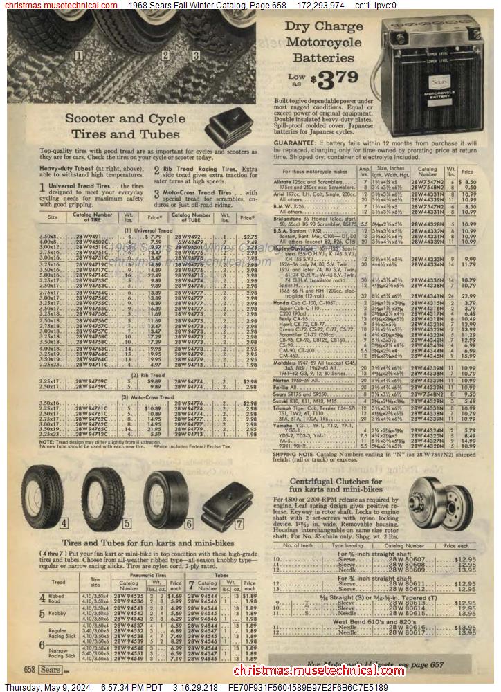 1968 Sears Fall Winter Catalog, Page 658