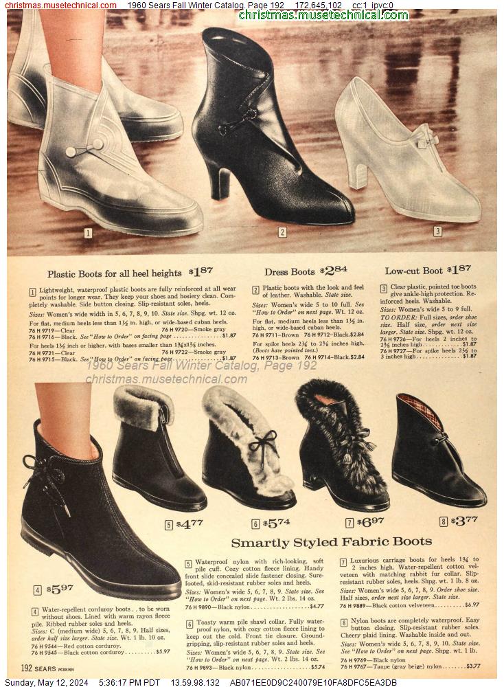 1960 Sears Fall Winter Catalog, Page 192