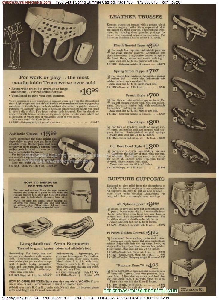 1962 Sears Spring Summer Catalog, Page 785