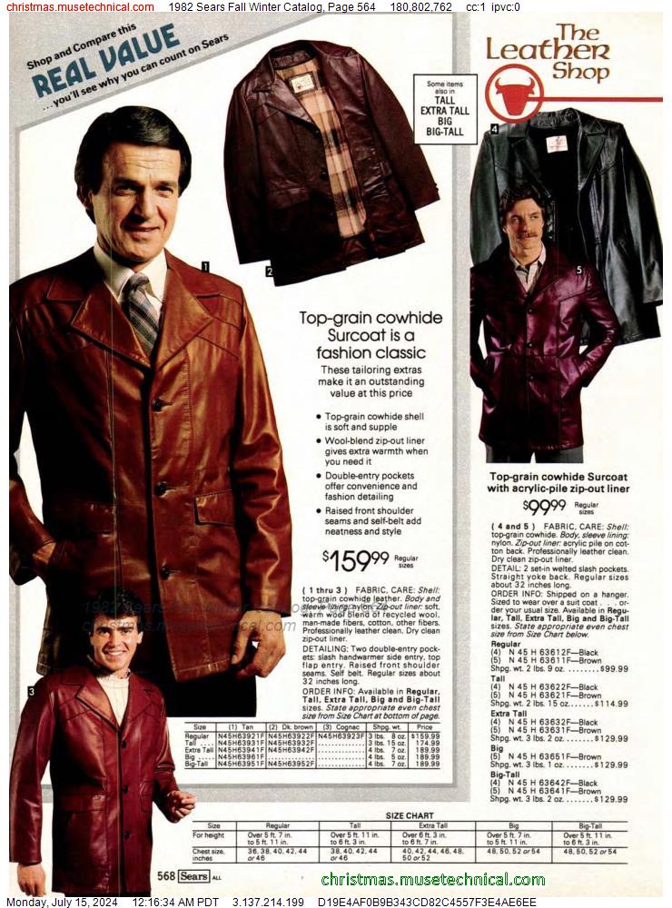 1982 Sears Fall Winter Catalog, Page 564